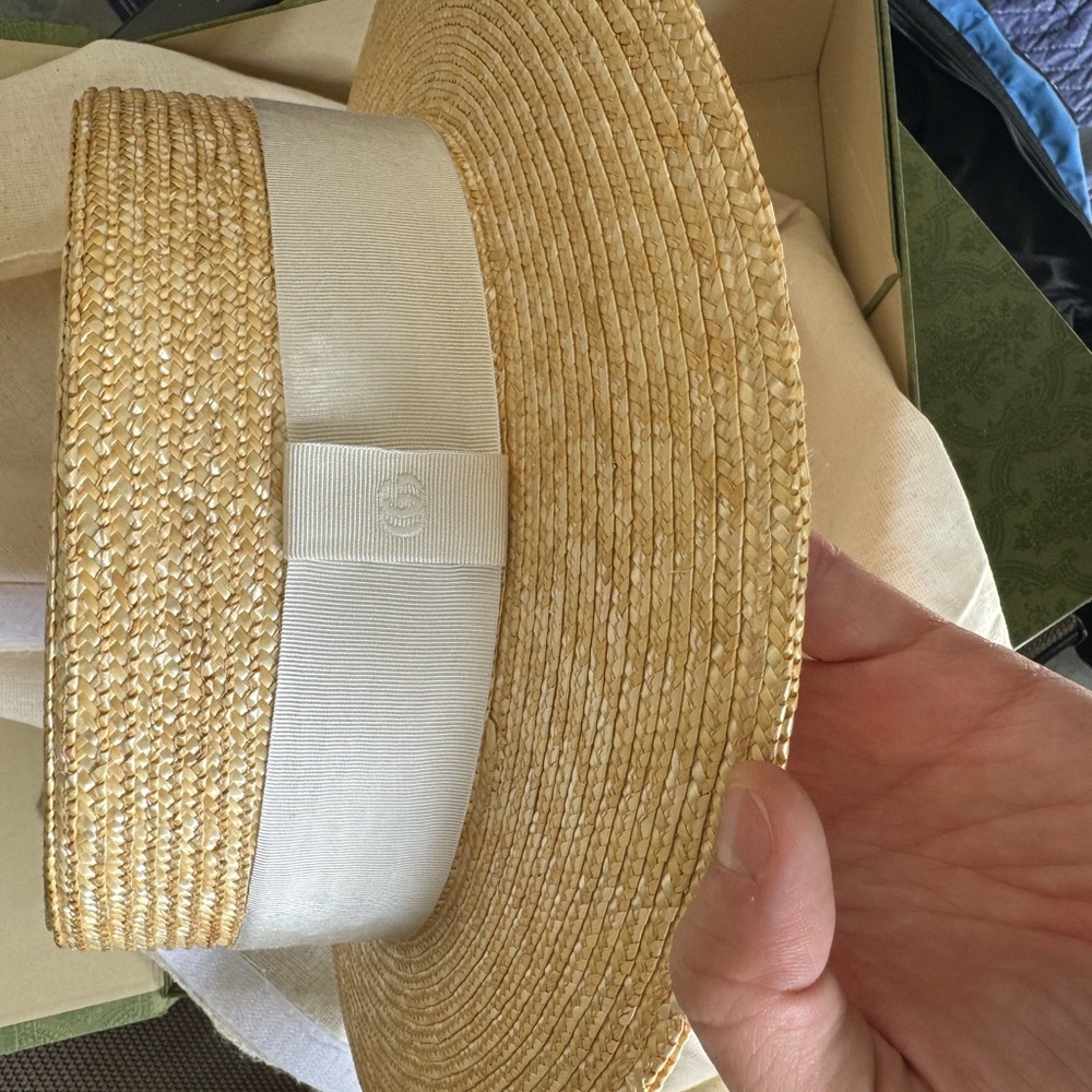 Gucci white ribbon hat - Picture 4 of 8